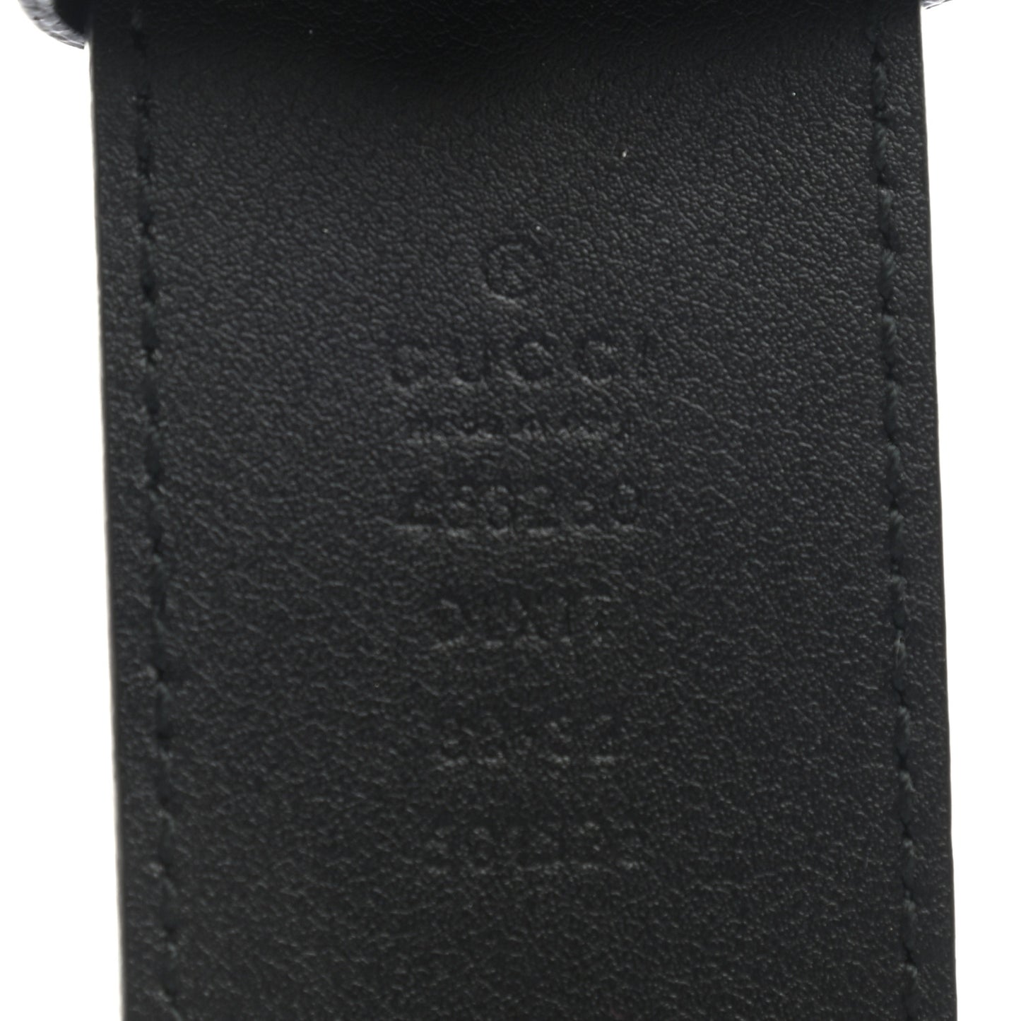 Moon Calfskin Pearl Double G 40mm Belt 80 32 Black Cream