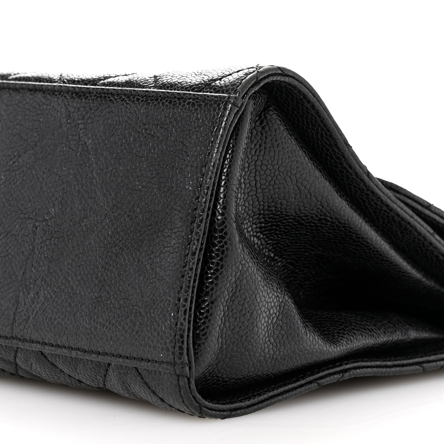 Chanel Crumpled Grained Calfskin Jumbo CC Crave Flap Black 10 of 12