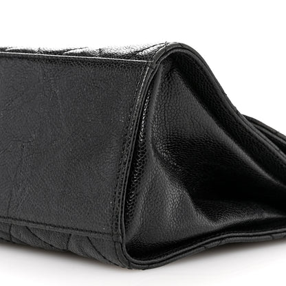 Chanel Crumpled Grained Calfskin Jumbo CC Crave Flap Black 10 of 12