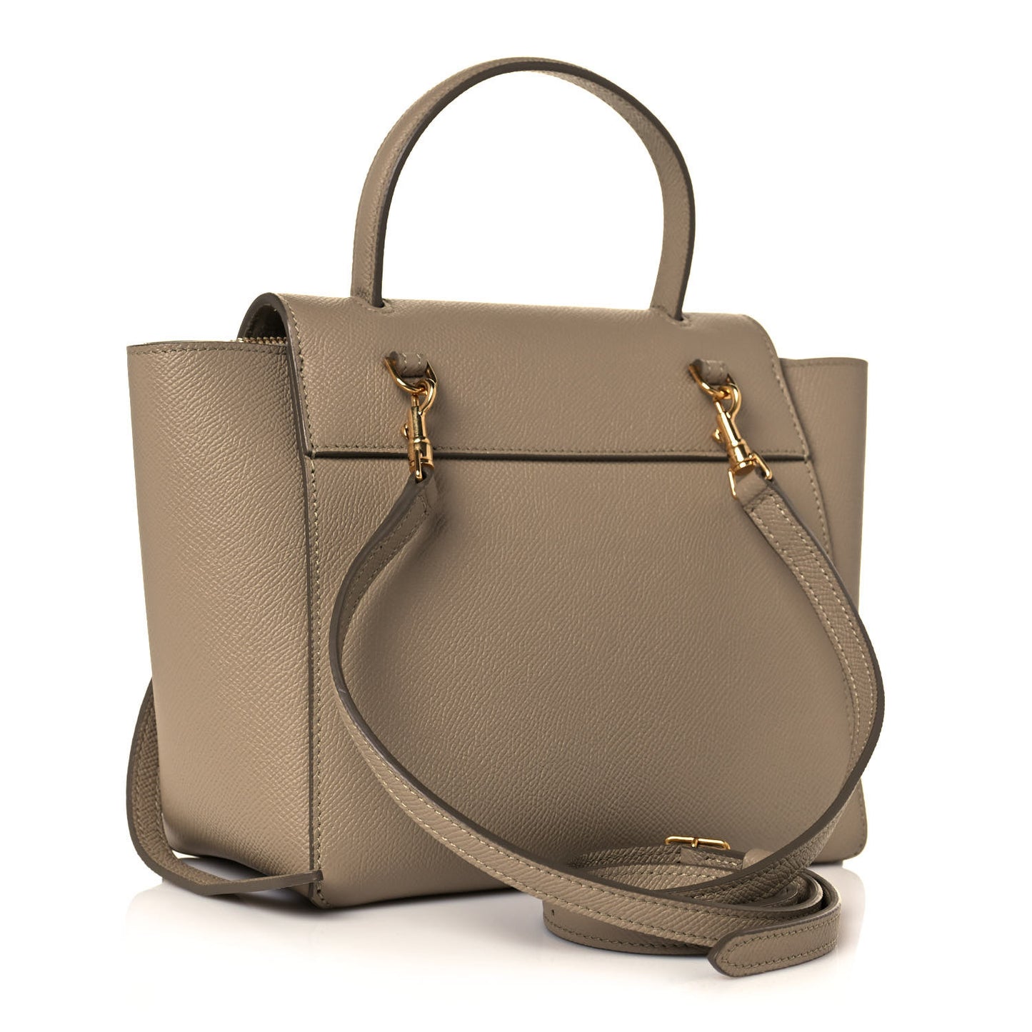 Grained Calfskin Nano Belt Bag Light Taupe