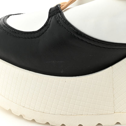 Chanel Patent Calfskin Runway Wedge Short Platform Boots 39.5 Black White Beige 12 of 12