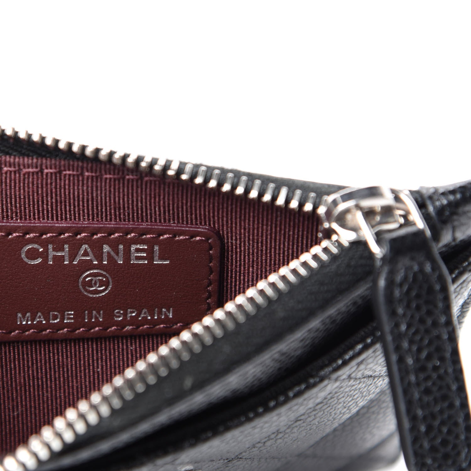 Chanel Caviar Quilted CC Zip Card Holder Black 6 of 8