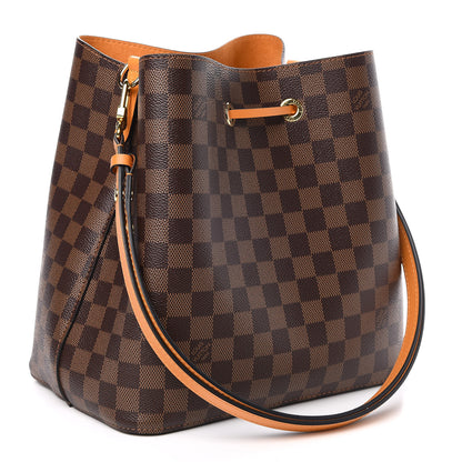 Louis Vuitton Damier Ebene Neonoe MM Safran 3 of 9
