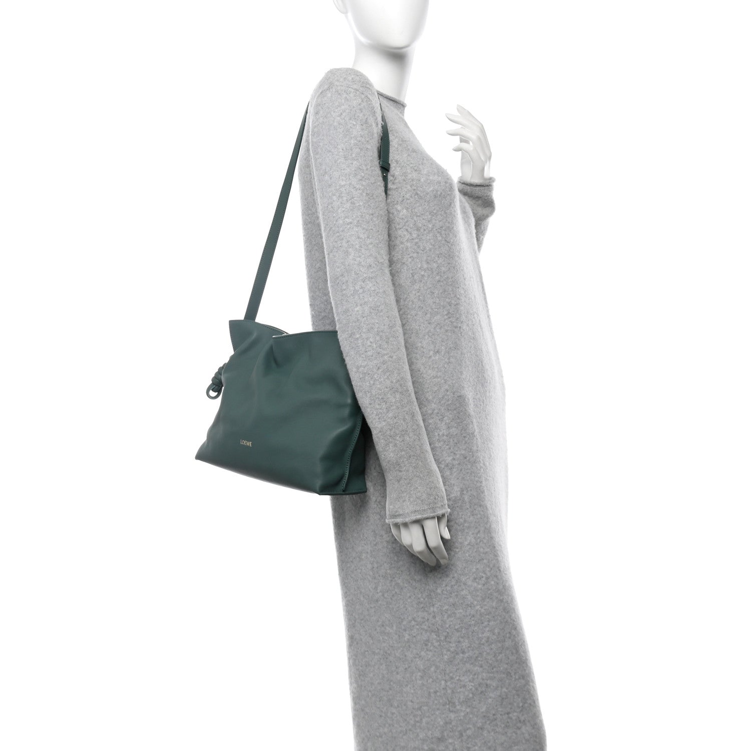 Loewe Nappa Medium Flamenco Knot Bag Vetiver 2 of 12