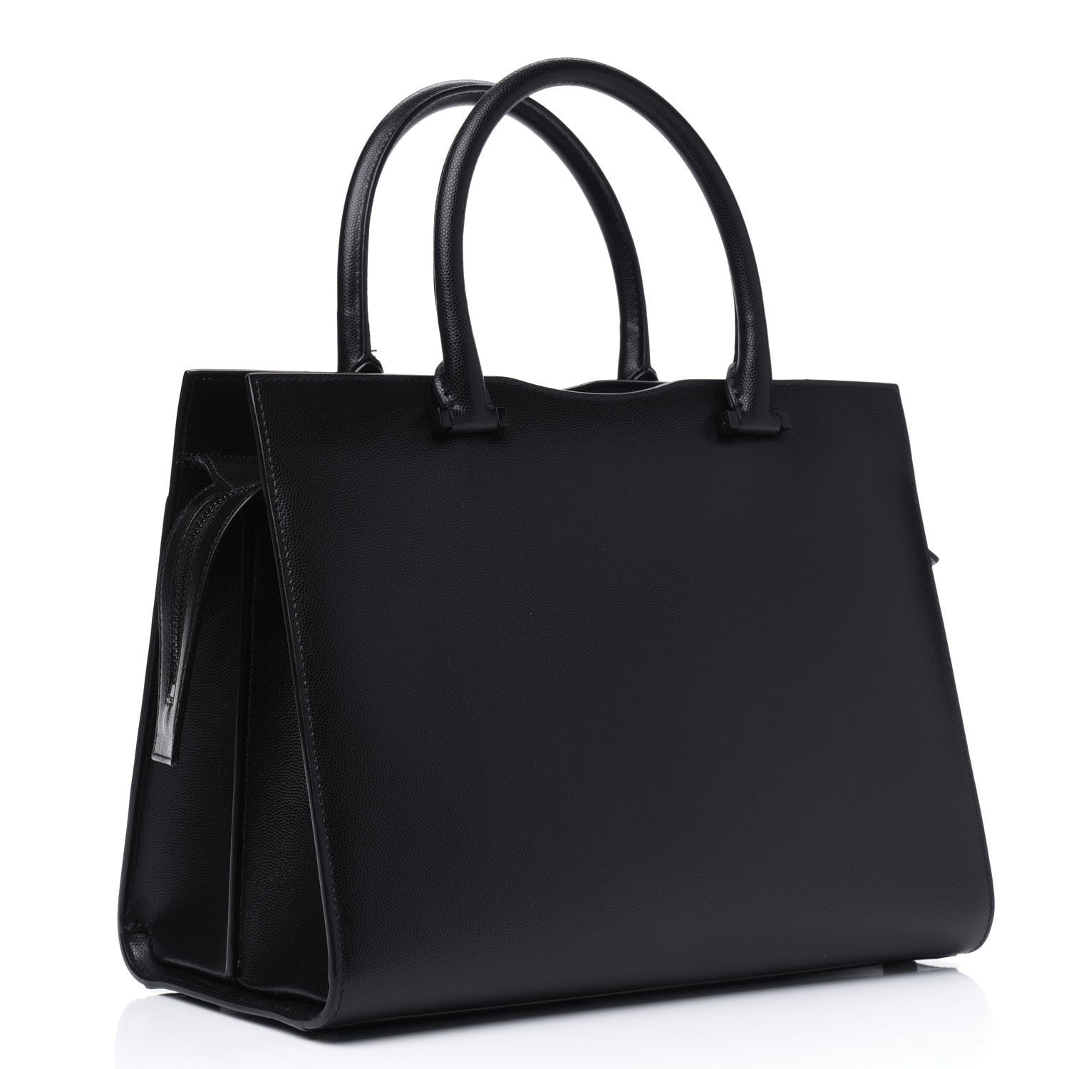 Saint Laurent Grain De Poudre Medium Uptown Tote Black 2 of 4