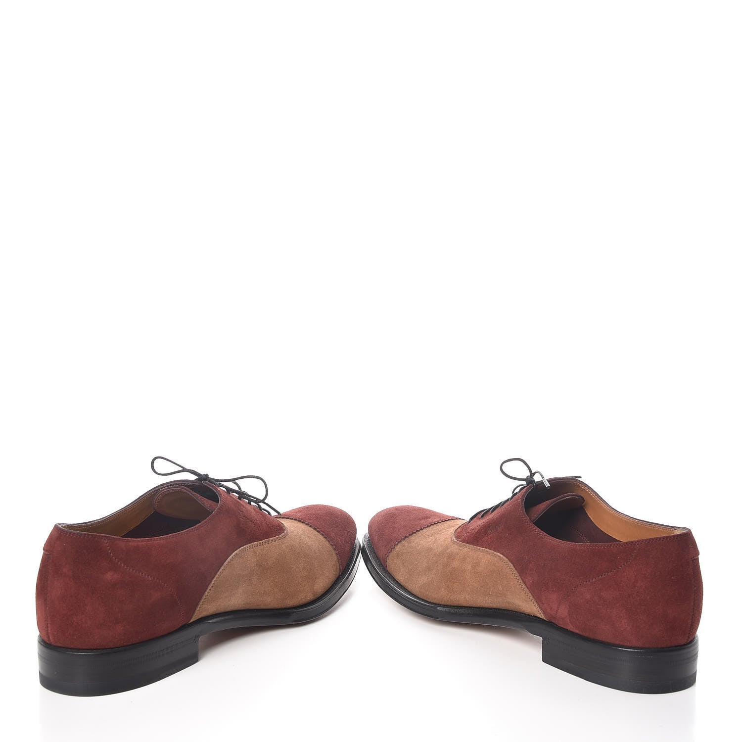 Gucci Suede Mens Lace Up Oxfords 12 Brown 6 of 10