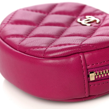 Chanel Lambskin Quilted Zip Around Classic Coin Purse Pink 8 of 8