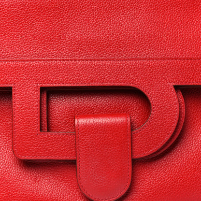 Delvaux Grained Calfskin PM Ancre Clutch Rouge 8 of 8