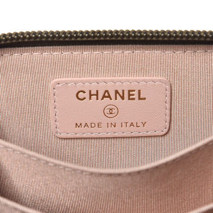 Chanel Caviar Quilted Boy Zip Around Coin Purse Wallet Green 6 of 8