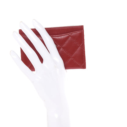 Chanel Lambskin Quilted Card Holder Red 2 of 11
