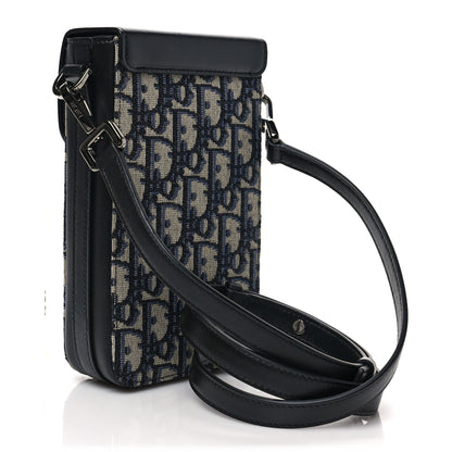 Christian Dior Oblique Calfskin Vertical Pouch Black 2 of 7