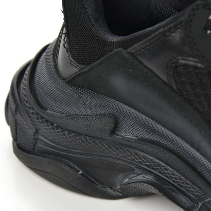 Balenciaga Fabric Mesh Womens Triple S Sneakers 38 Black 17 of 19
