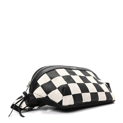 Saint Laurent Canvas Classic Belt Bag Black White 4 of 10