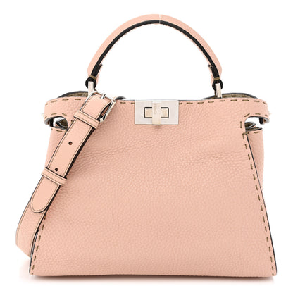 Fendi Cuoio Romano Selleria Bi-Color Medium Peekaboo Iconic Essentially Satchel Cipria Latte 1 of 11