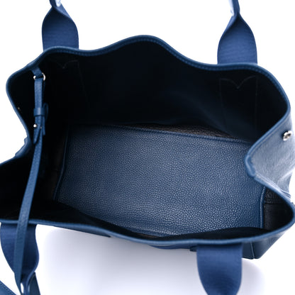 Balenciaga Calfskin S Navy Cabas Petrol Blue White 5 of 11