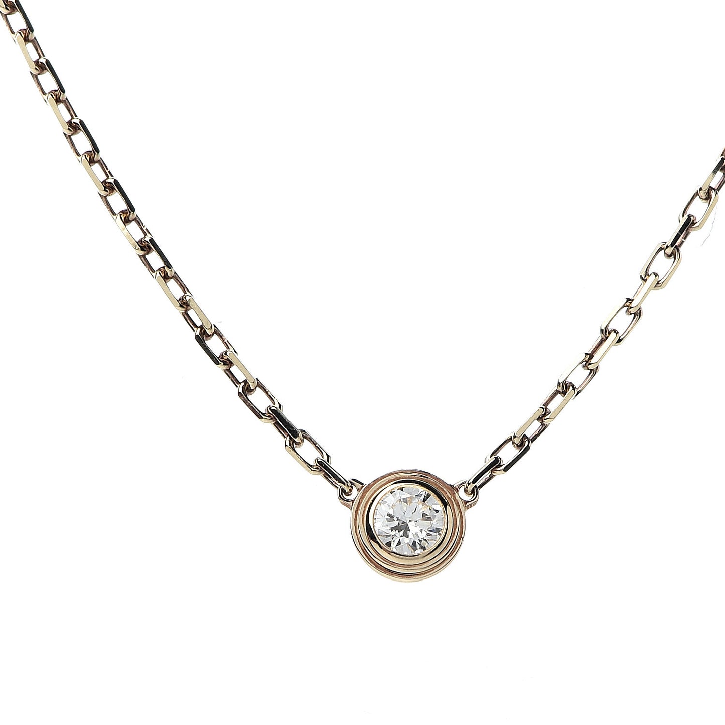 18K Yellow Gold Diamond SM D'Amour Pendant Necklace