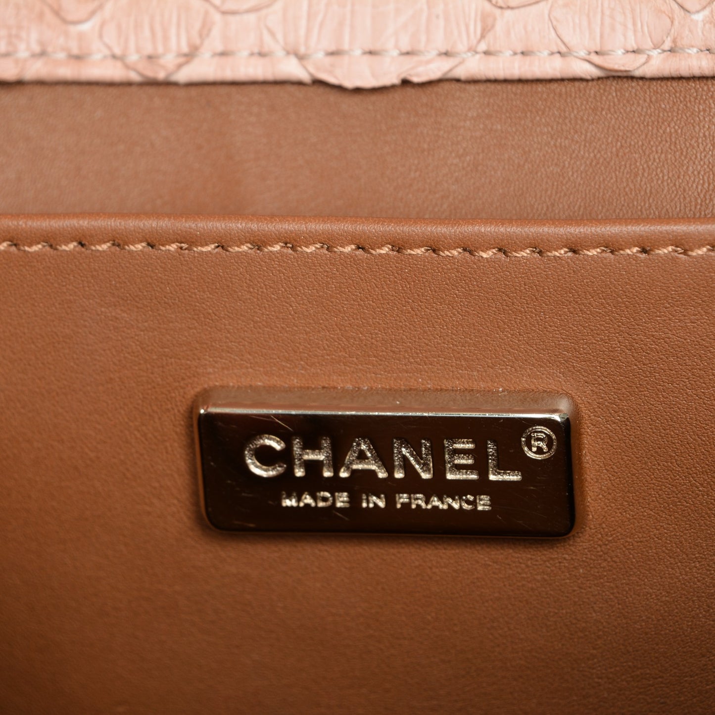 Python Clutch With Chain Flap Pink