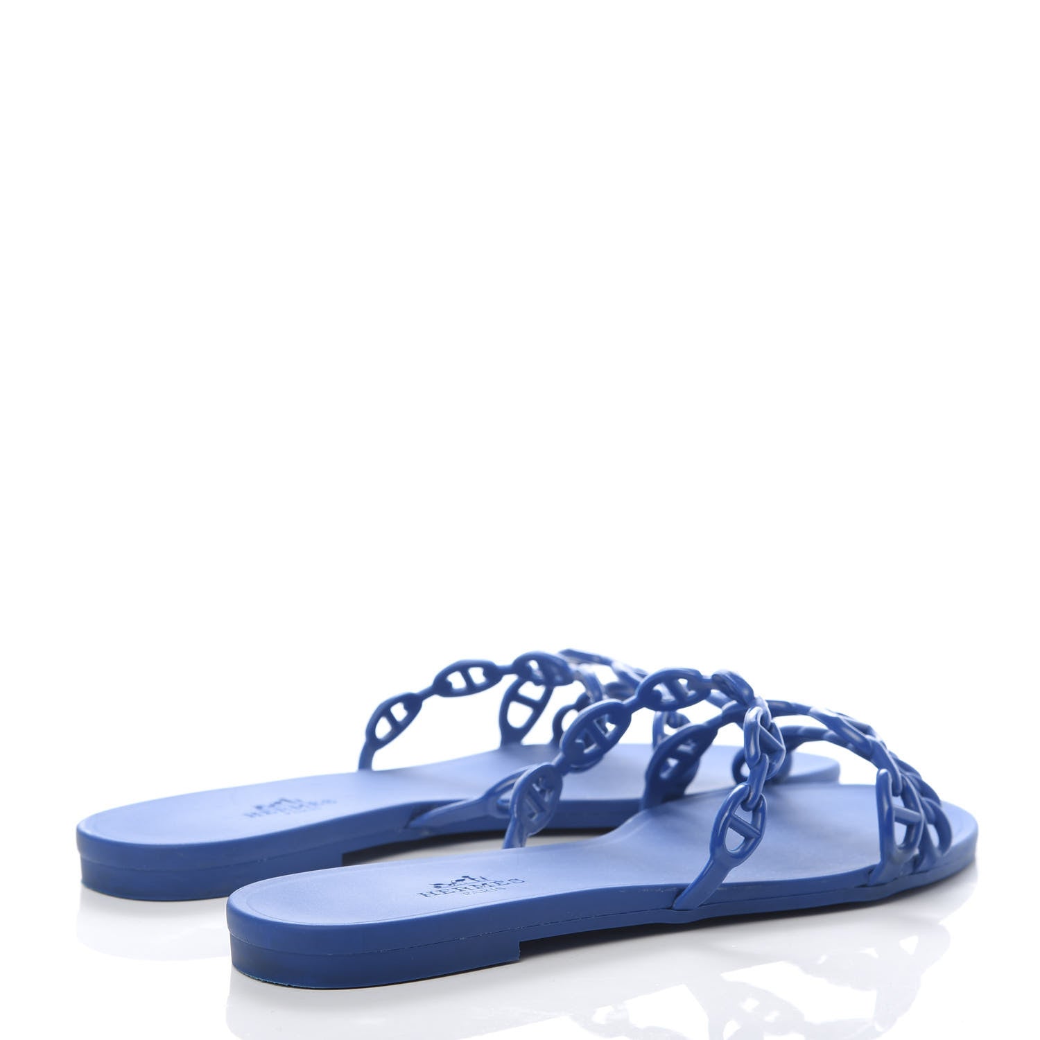 Hermes Rubber Chaine d'Ancre Rivage Sandals 37 Bleu Smalt 4 of 8