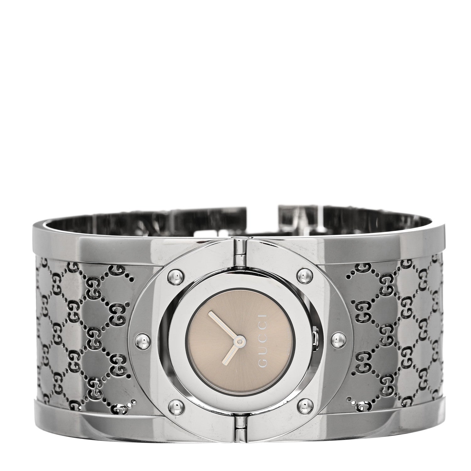 Gucci Stainless Steel 33mm Twirl Quartz Watch Brown 2 of 4