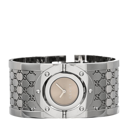 Gucci Stainless Steel 33mm Twirl Quartz Watch Brown 2 of 4
