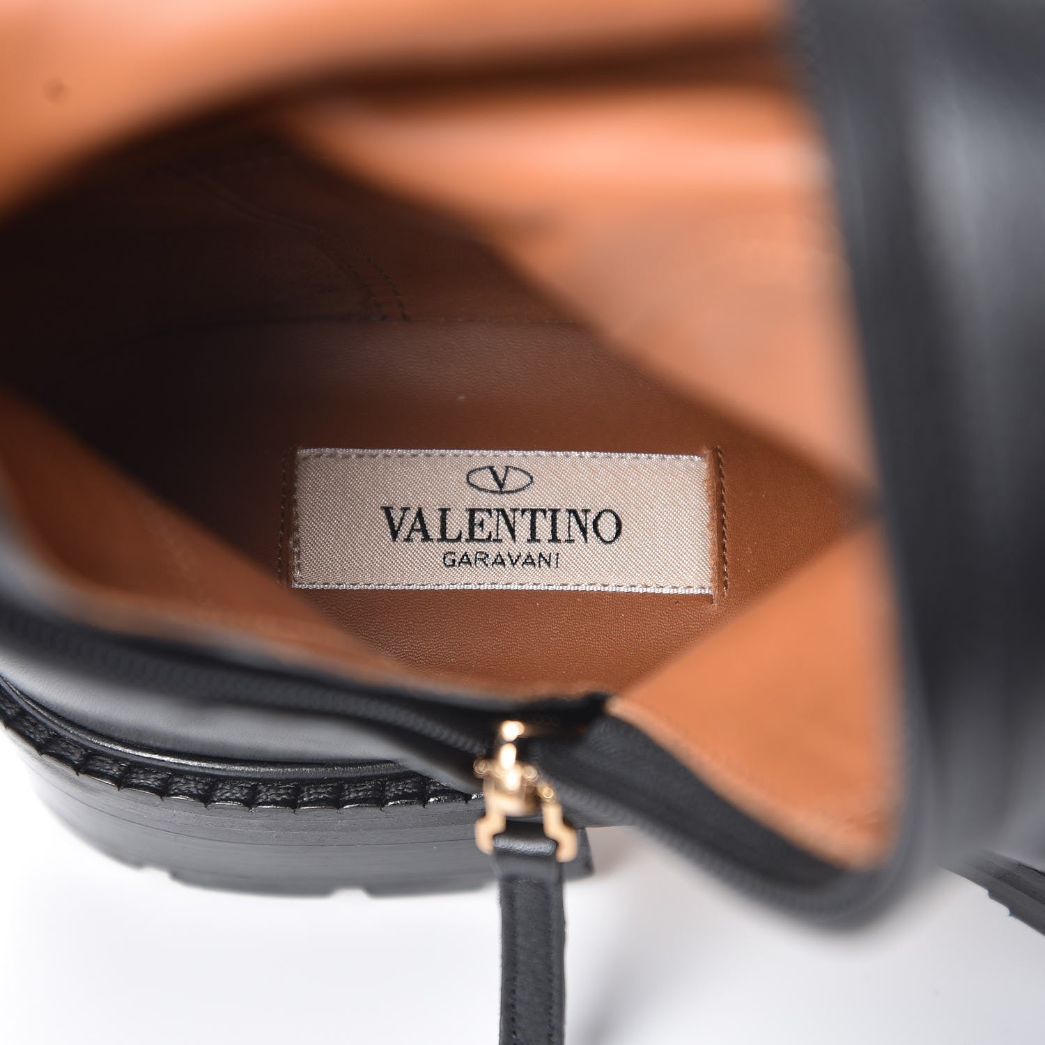 Valentino Garavani Calfskin Knee High Buckle Boots Black 36.5 Black 7 of 8