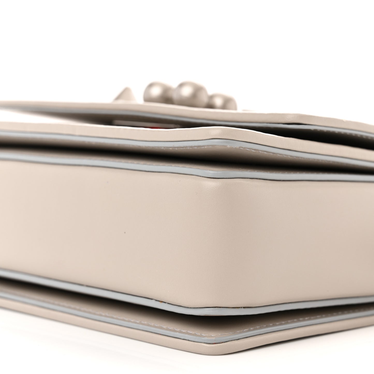 Calfskin Studded Carasky Crossbody Bag Powder