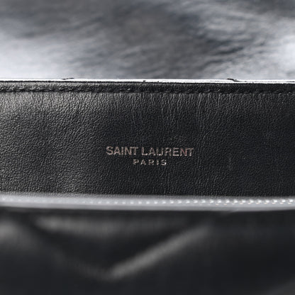 Saint Laurent Calfskin Y Quilted Monogram Medium Loulou Chain Satchel Black 6 of 8