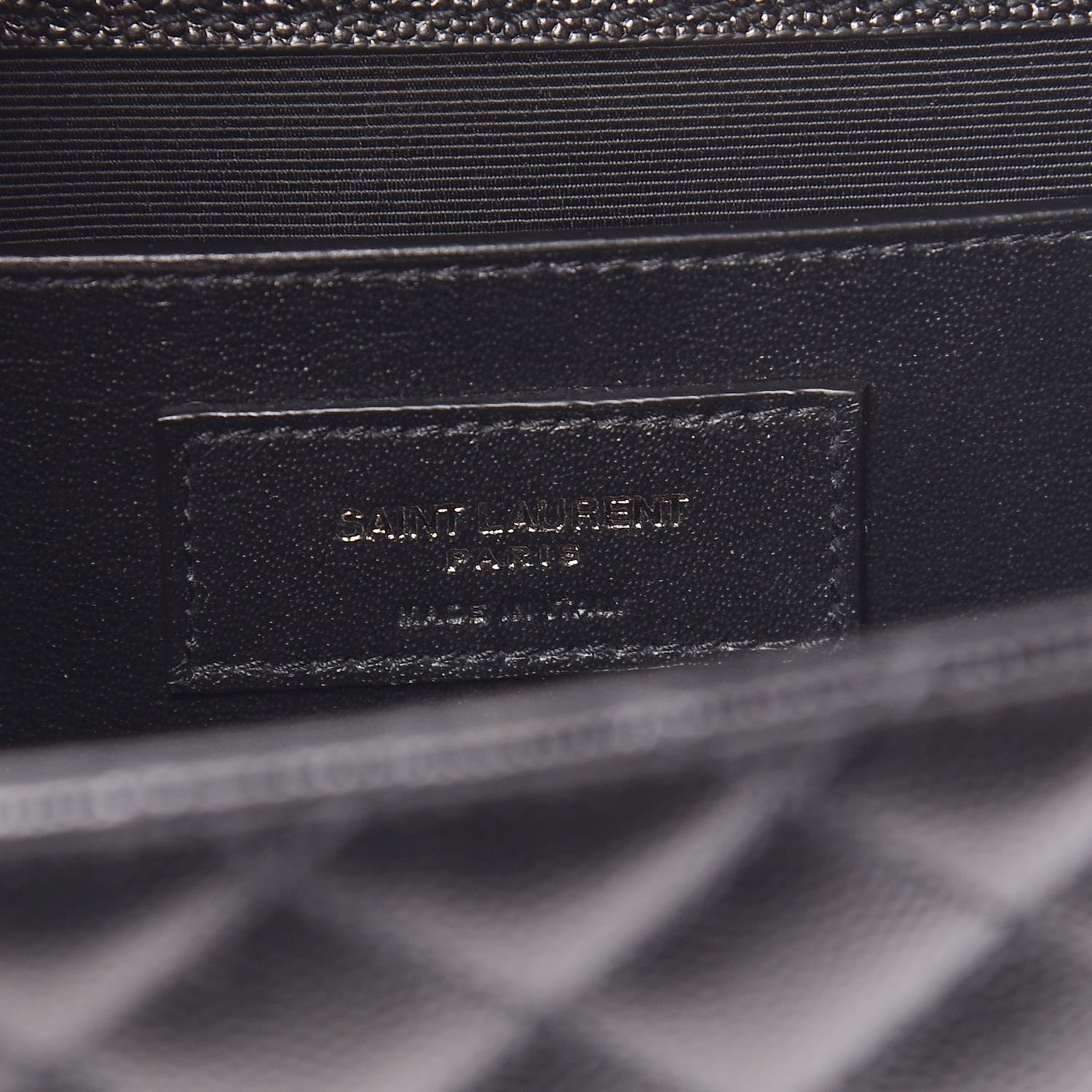 Saint Laurent Grain De Poudre Textured Mixed Matelasse Triquilt Medium Monogram Satchel Black 8 of 10