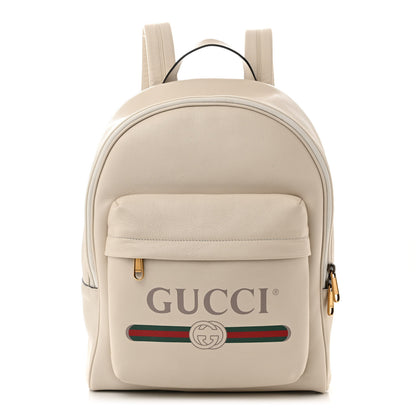 Gucci Calfskin Logo Day Backpack Mystic White 1 of 13