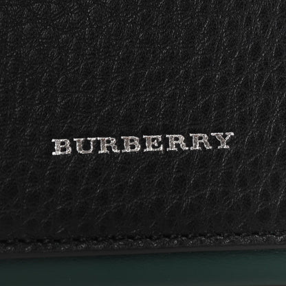 Burberry Grained Calfskin Tri-Fold Compact Wallet Black 7 of 8