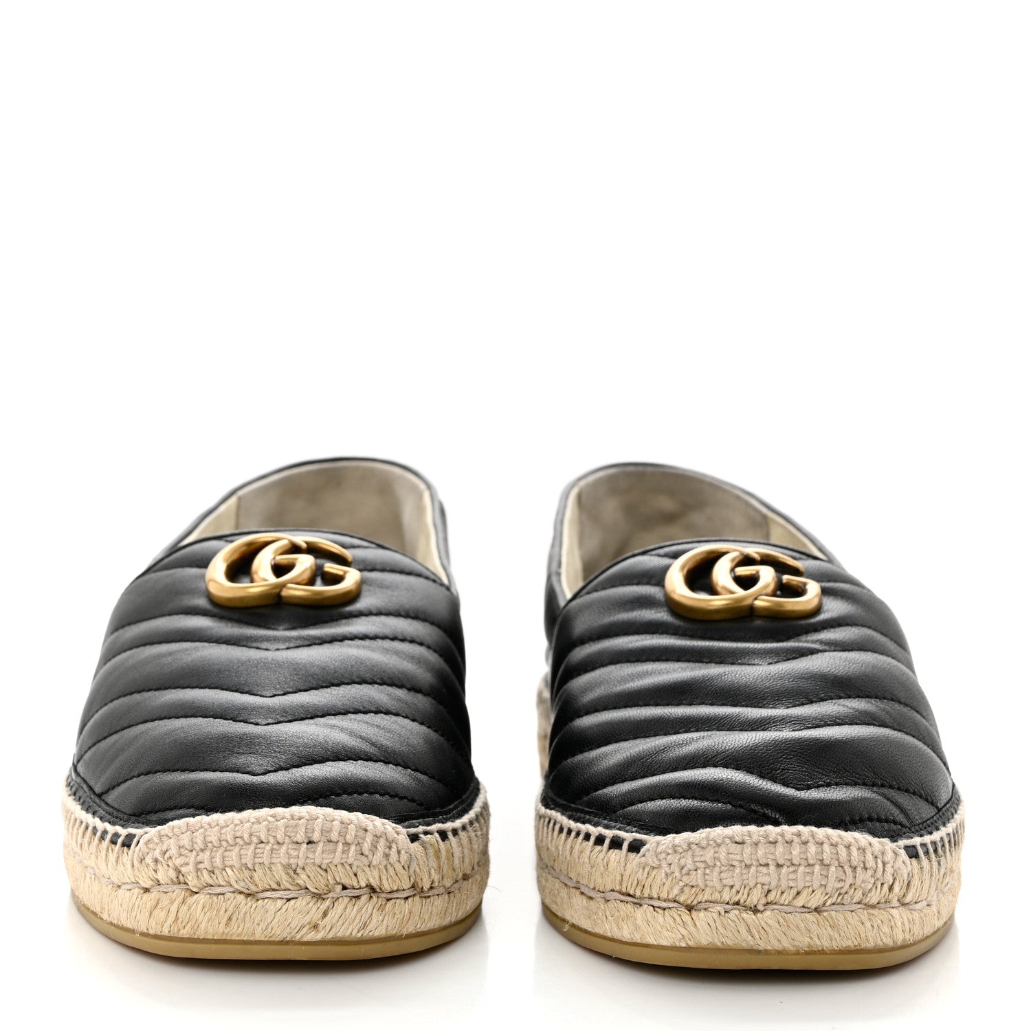 Gucci Nappa Matelasse Mens GG Marmont Espadrilles 9.5 Black 2 of 9