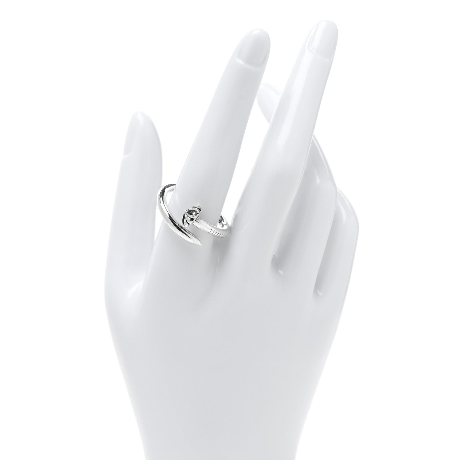 Chrome Hearts Sterling Silver Cross Ball Nail Ring 62 10 2 of 4