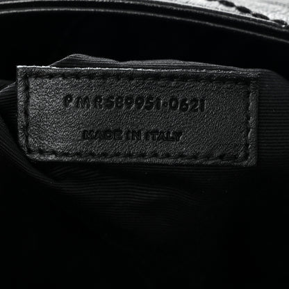 Saint Laurent Crinkled Calfskin Matelasse Monogram Medium Niki Shopper Tote Black 7 of 10