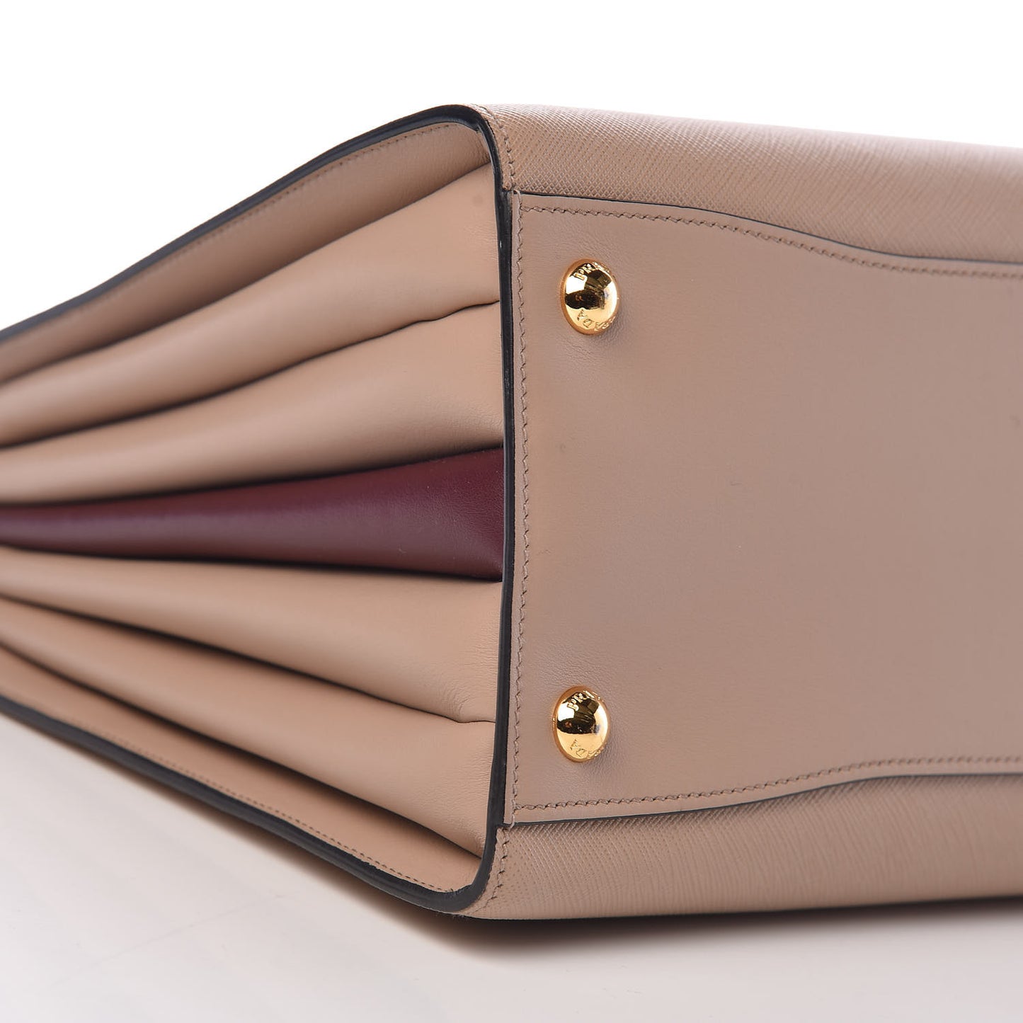 Saffiano City Calfskin Medium Bibliothèque Top Handle Cammeo