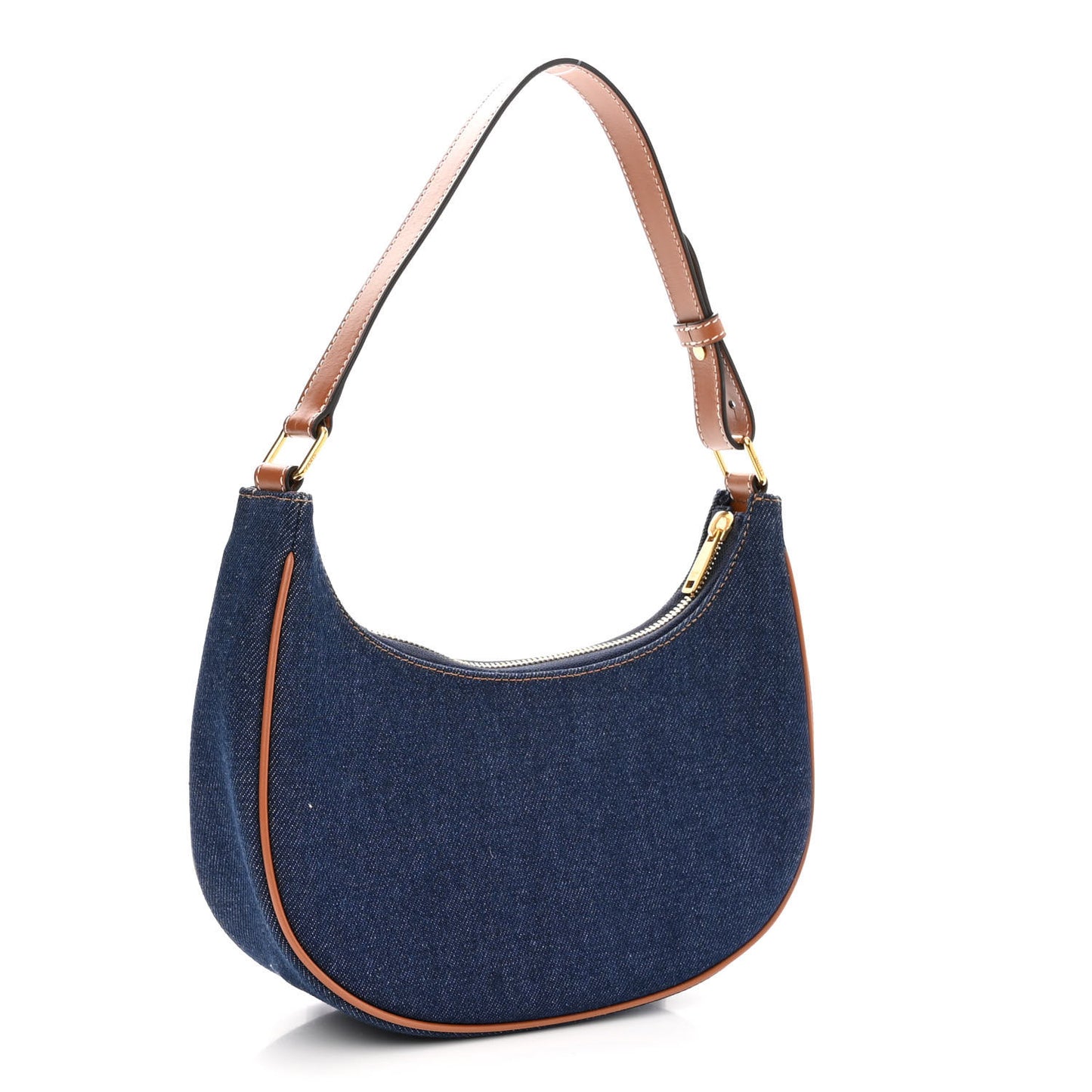 Denim Ava Shoulder Bag Navy Tan