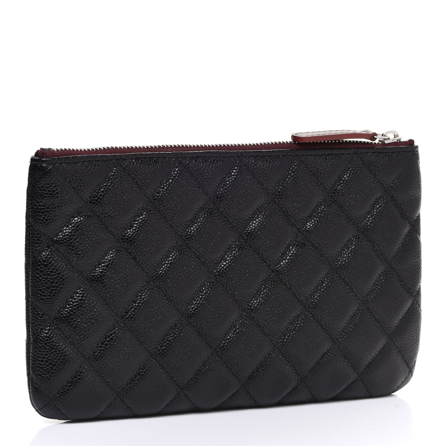 Caviar Quilted Cosmetic Case Black
