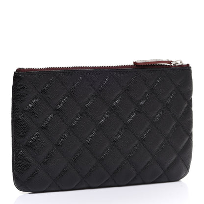 Chanel Caviar Quilted Cosmetic Case Black 3 of 8