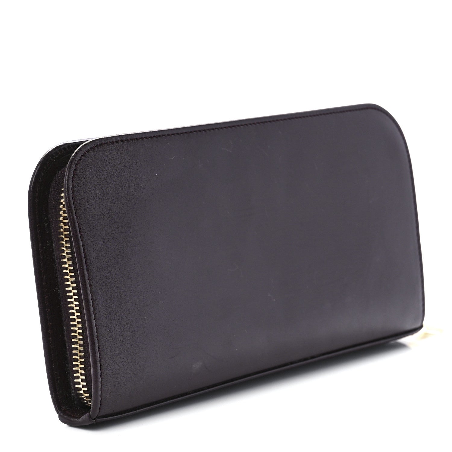 Saint Laurent Calfskin Classic Zip Around Continental Wallet Bordeaux 3 of 10