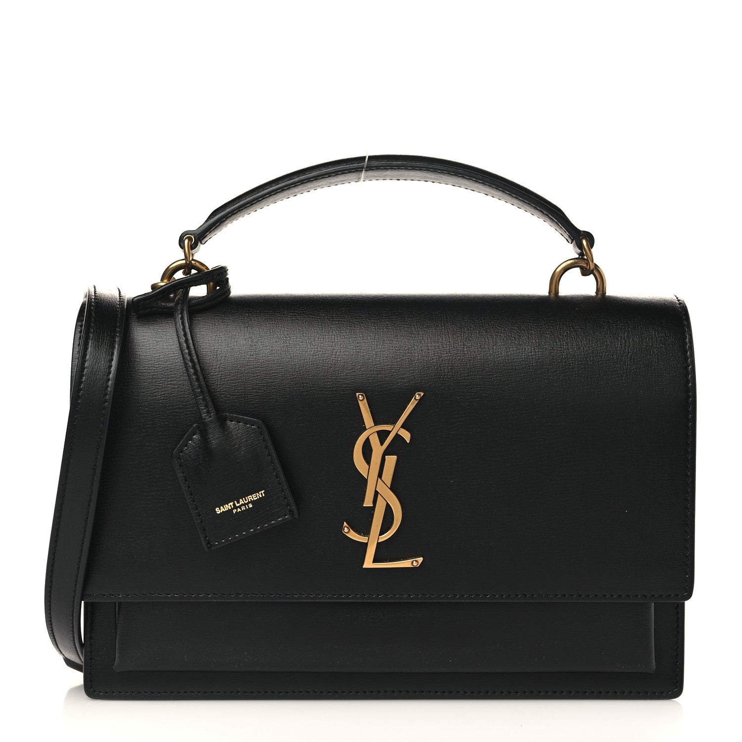 Saint Laurent Calfskin Medium Monogram Sunset Black 1 of 8