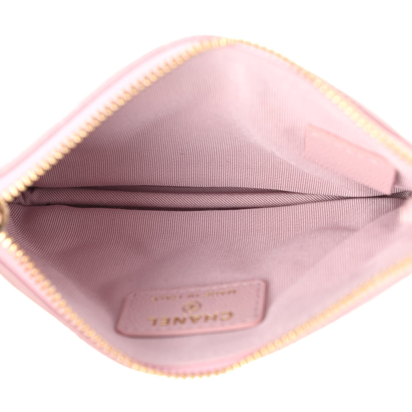 Caviar Quilted Small Cosmetic Case Pink