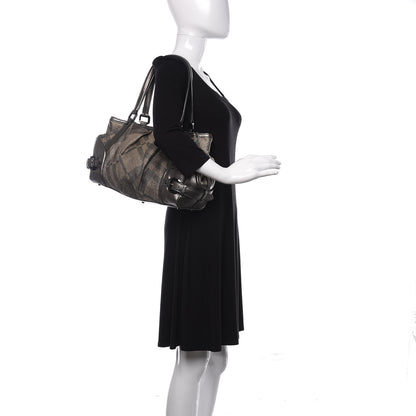 Burberry Shimmer Check Degrade Pilgrim Satchel Pewter 2 of 10