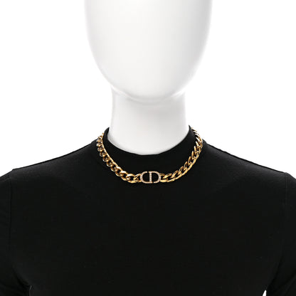 Christian Dior Metal Crystal 30 Montaigne Necklace  Gold 2 of 6