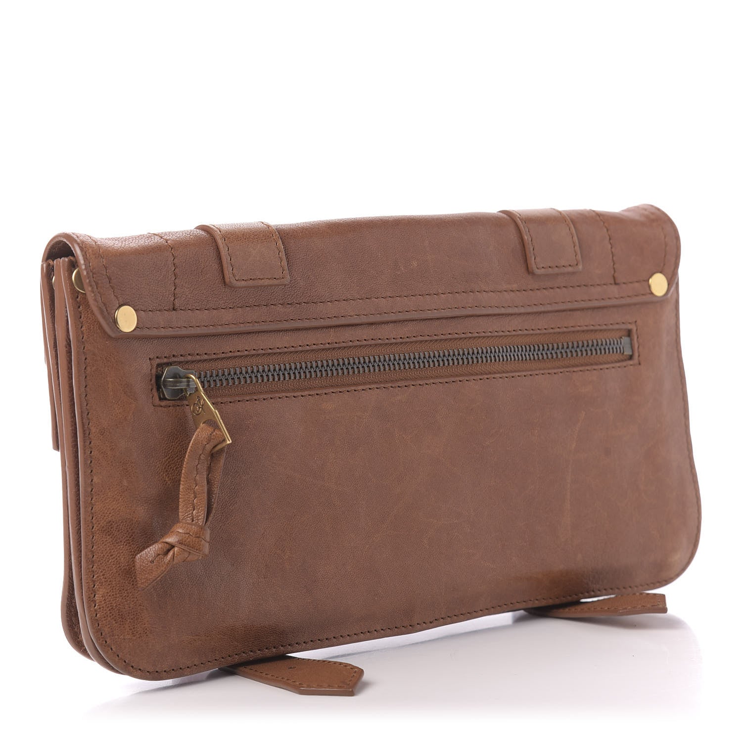 Proenza Schouler Lambskin PS1 Pochette Clutch Saddle 3 of 10