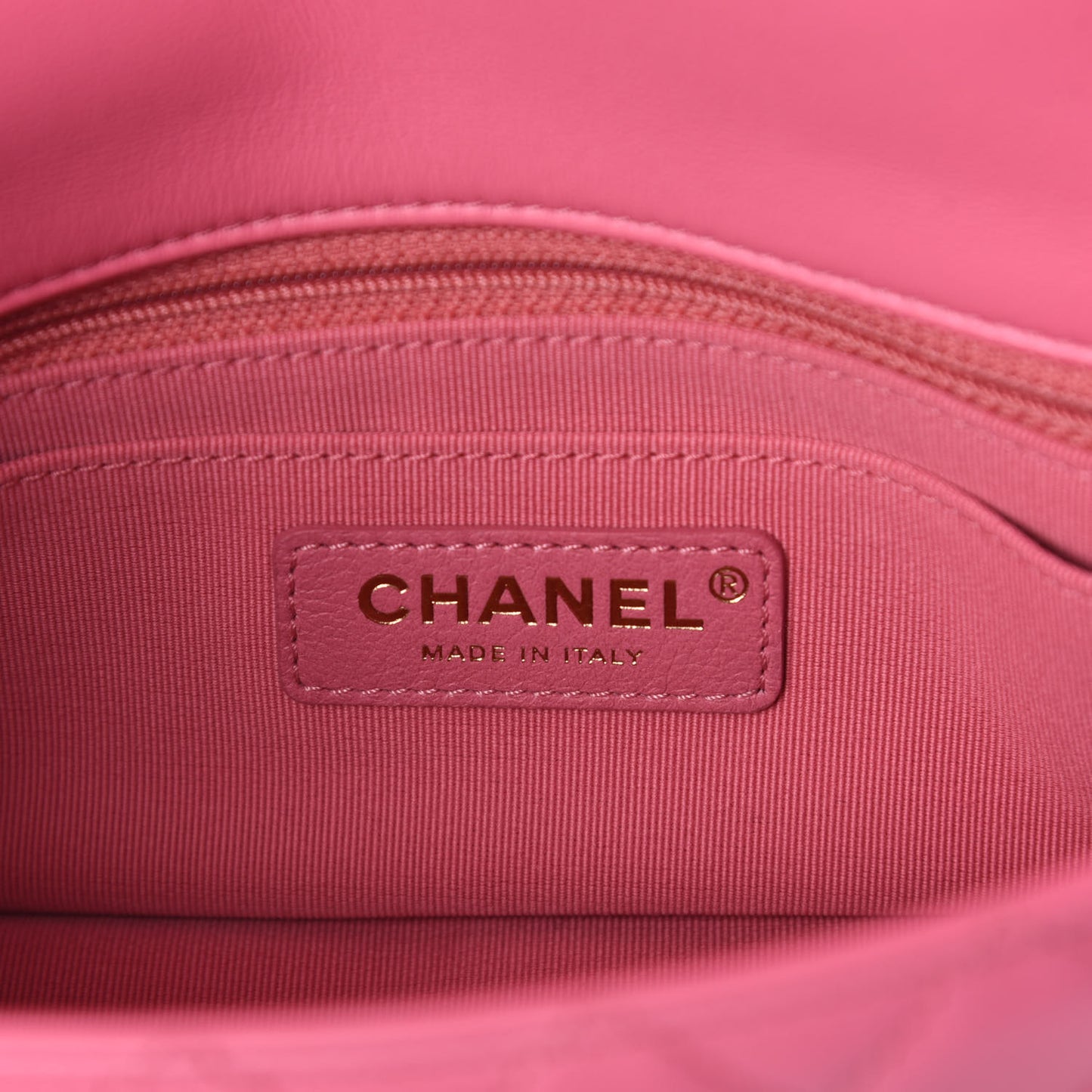 Lambskin Resin Quilted Mini Rectangular Pearl Samba Flap Pink