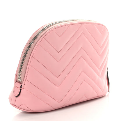 Gucci Calfskin Matelasse Large GG Marmont Pouch Cosmetic Case Wild Rose 3 of 9