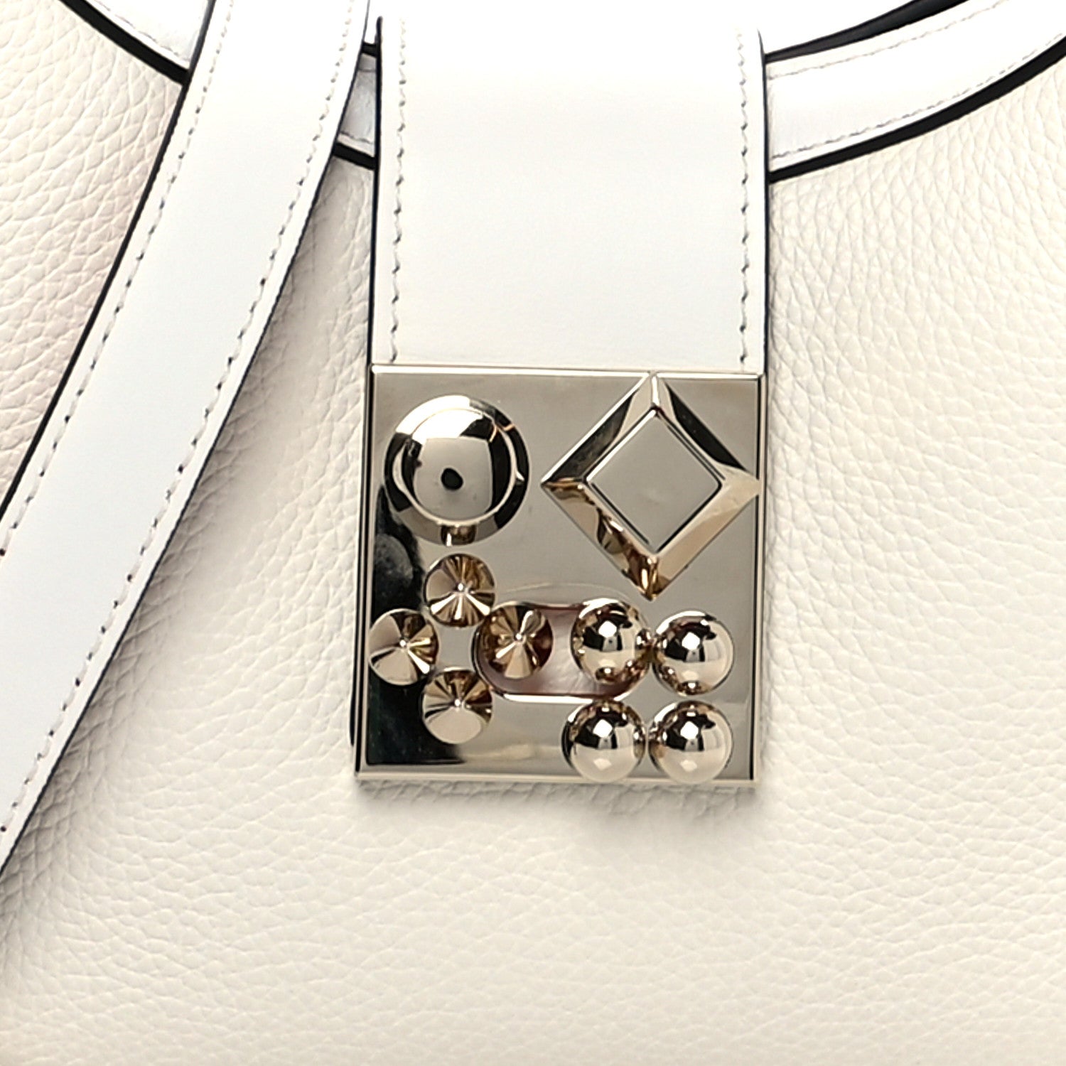 Christian Louboutin Calfskin Mini Carasky Shoulder Bag White 6 of 8