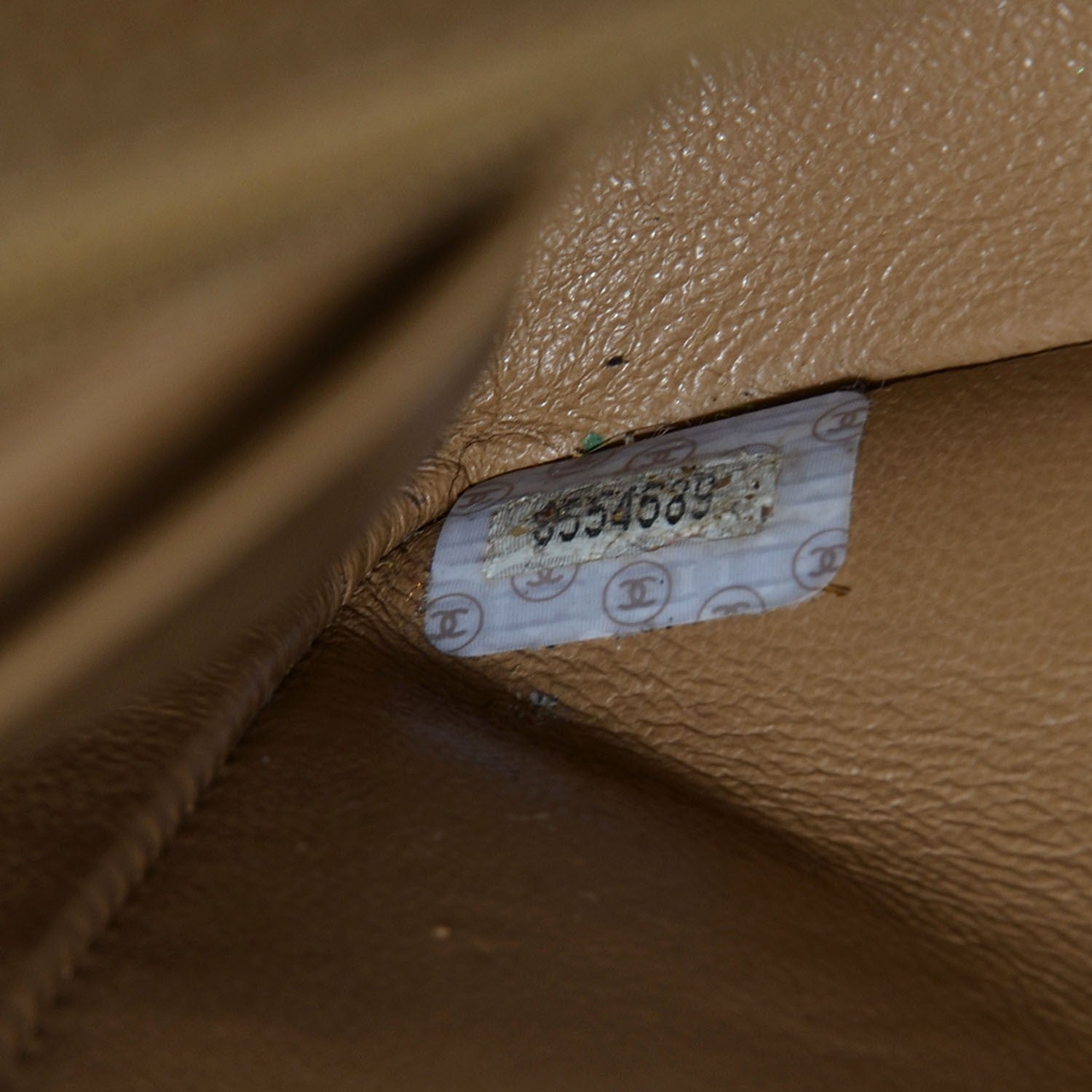 Chanel Caviar Vertical Quilted Jumbo Single Flap Beige 9 of 9