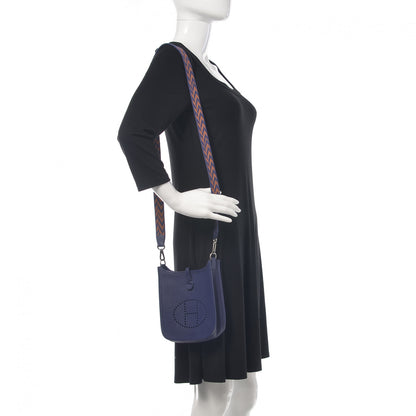 Hermes Taurillon Clemence Amazone Evelyne TPM Bleu Encre 2 of 12