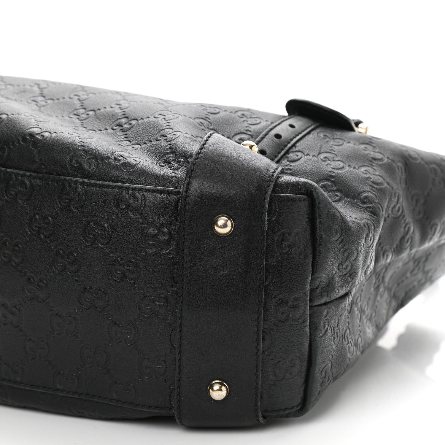 Gucci Guccissima Medium Pelham Shoulder Bag Black 10 of 14