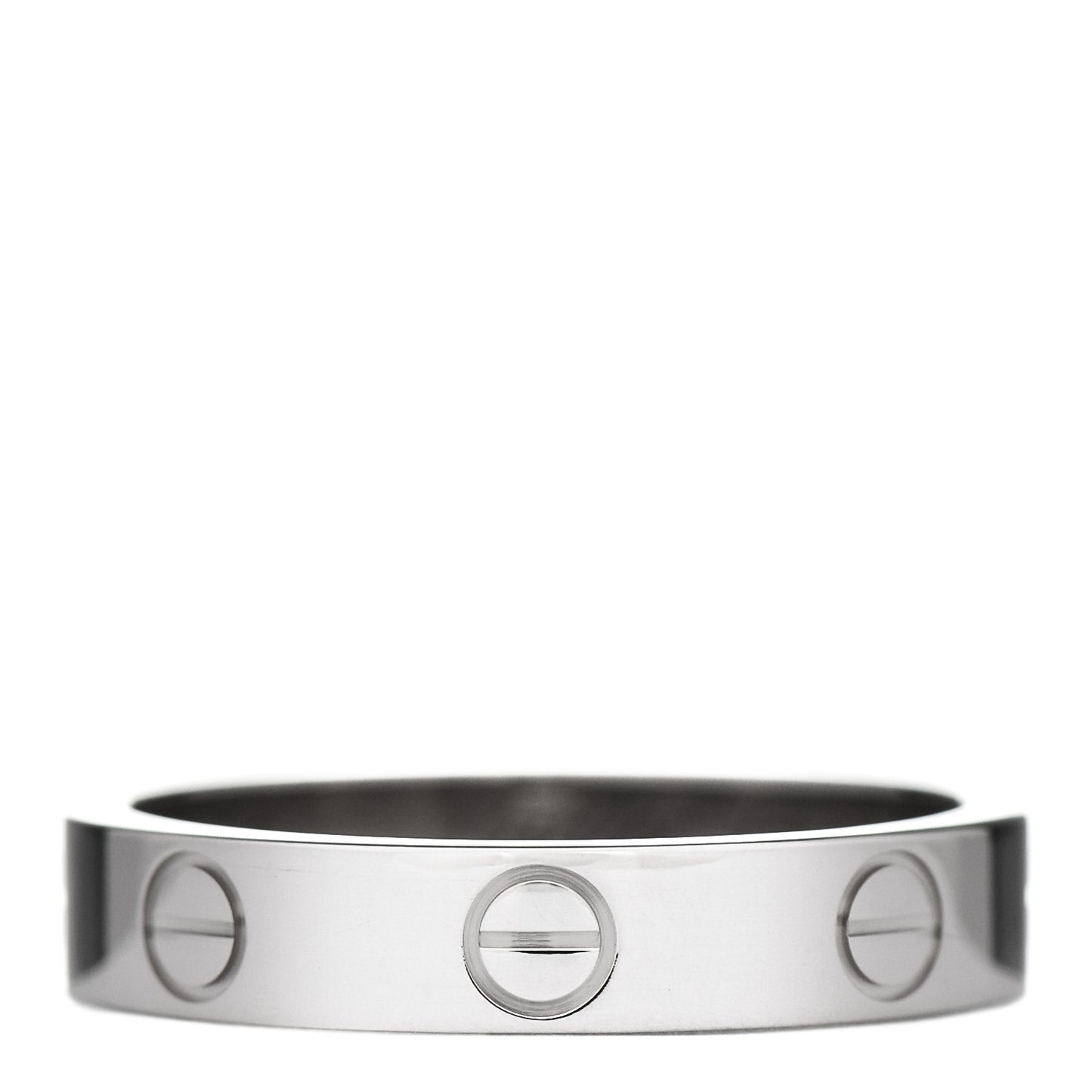 18K White Gold 3.5mm LOVE Wedding Band Ring 51 5.75